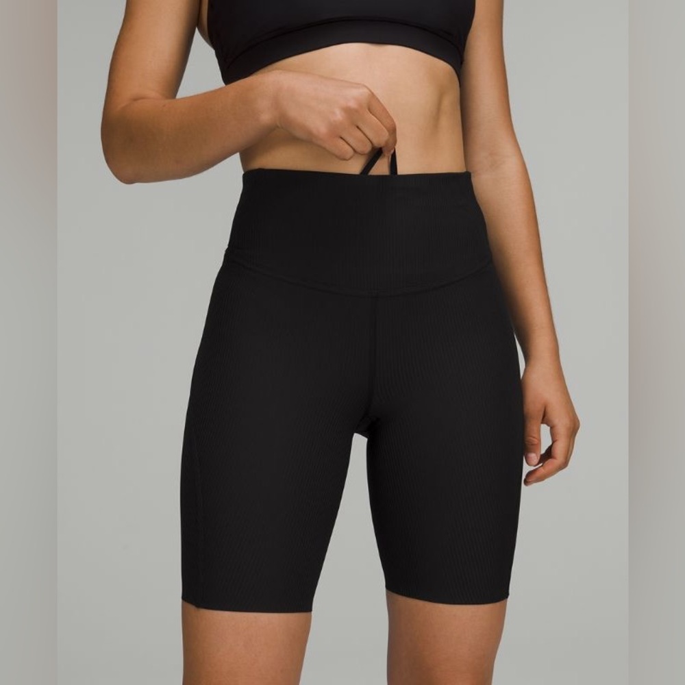 Lululemon Base Pace High Rise Ribbed Bike Short, 6